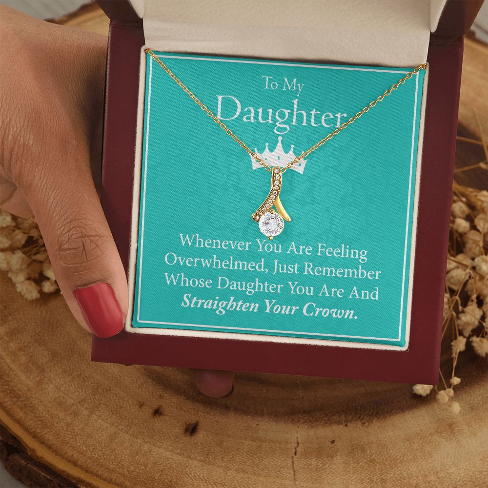 Jewelry Pendant Present for Daughter, To My Daughter Gift Necklace from Mom, Mother Daughter Gift Ideas, Birthday Christmas Gift Graduation Gifts for Daughters, Mother and Daughter Necklace 15 Alluring Beauty Necklace