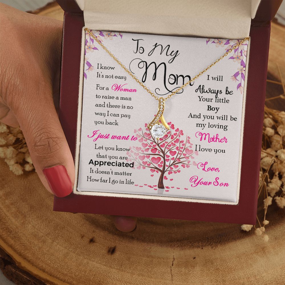 To My Mom Necklace Pendant Gift From Son I Know It's Not Easy For A Woman Necklace For To Mom Happy Mothers Day Mother In Law Gift On Birthday Anniversary Gift 30821 Alluring Beauty Necklace