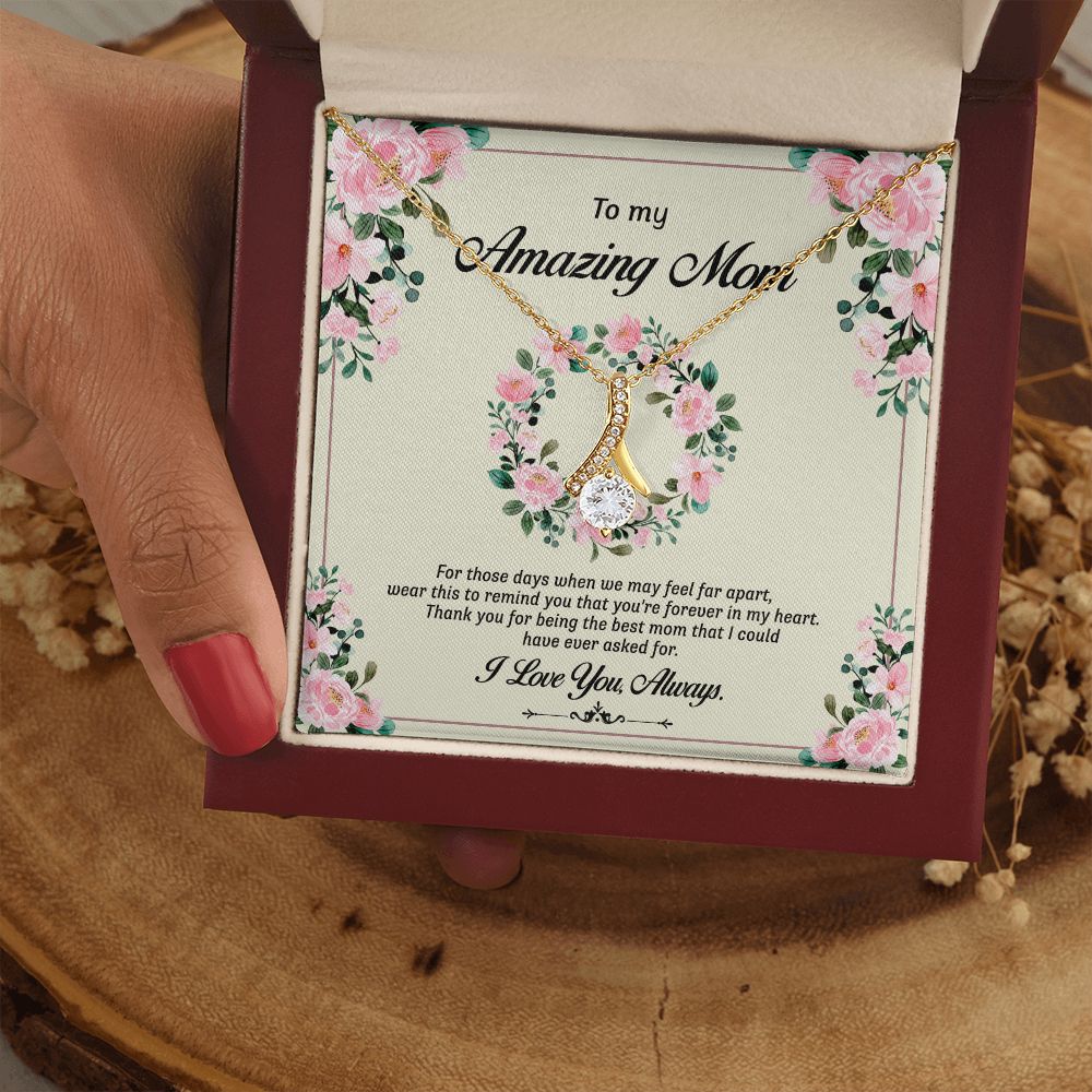 To My Mom Necklace, Gift For Mom, Mother's Day Gift from Daughter, Mom Jewelry Gift for Mothers Day, Birthday Gift for Mother, Moms Gift from Daughter Son, Necklace for Mom Mother17 Alluring Beauty Necklace