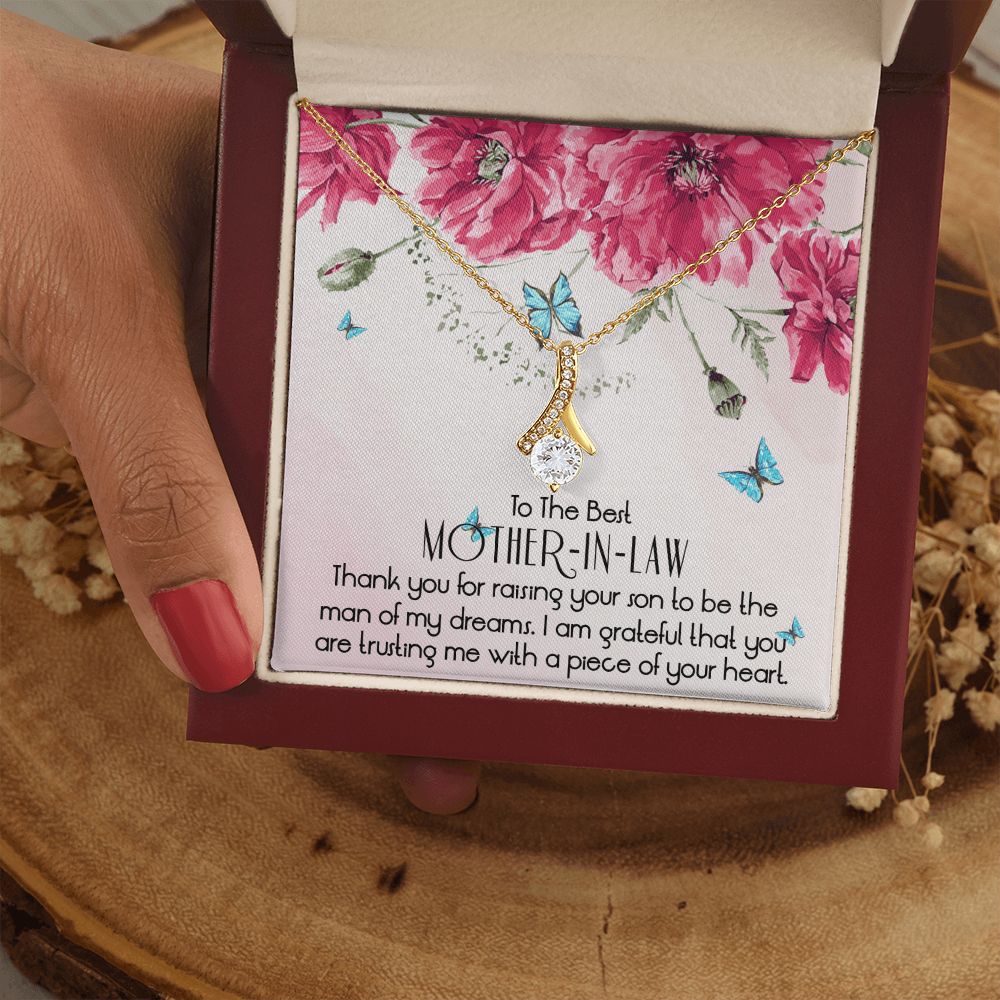 To The Best Mother In Law Necklace, Mother In Law Gifts, Mothers Day Gifts Necklace Alluring Beauty Necklace