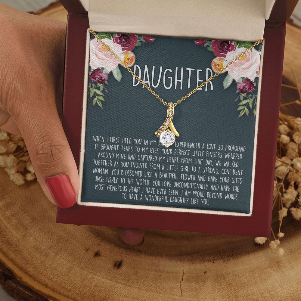 Daughter Necklace Gift for Daughter, Daughter Jewelry, Mother Daughter Alluring Beauty Necklace