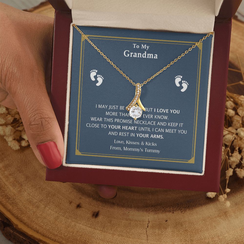 To My Grandma Necklace, Gift for Grandmother Necklace, Mothers Day Gift For Grandma Nana, Grandma Jewelry From Grandchildren GrandKids , Jewelry Box Gift For Grandma Grandmother17 Alluring Beauty Necklace