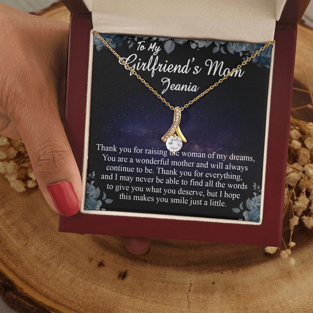 To My Girlfriends Mom Gift Mother's Day Gift for Girlfriend's Mom Necklace Gift Alluring Beauty Necklace