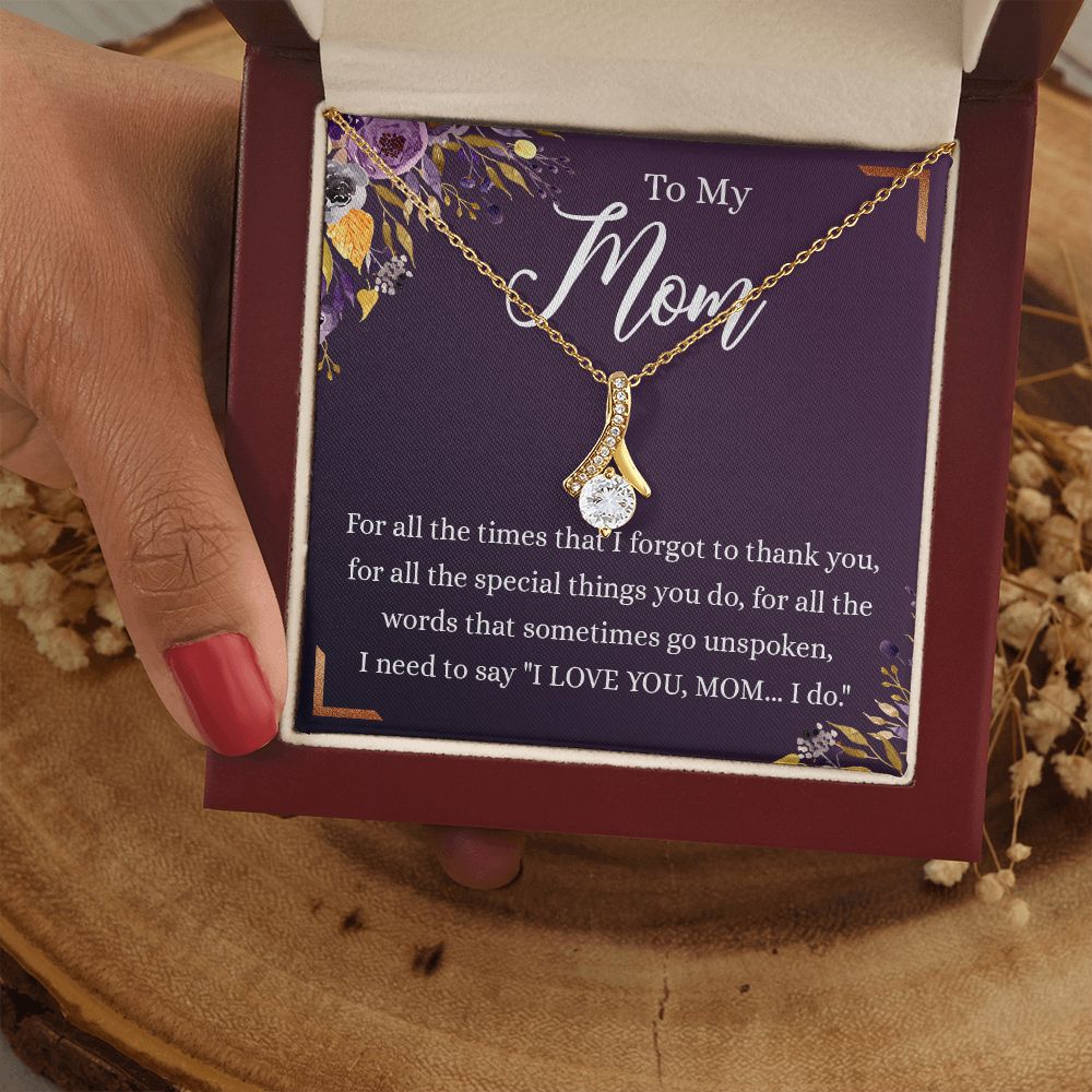 To My Mother Gift Necklace To Mom, Mother, Mommy, Momma from Child Special Mother Gift for Birthday Mothers Day Retriment Anniversary Hoiday Present for Mom Necklace for Women Alluring Beauty Necklace