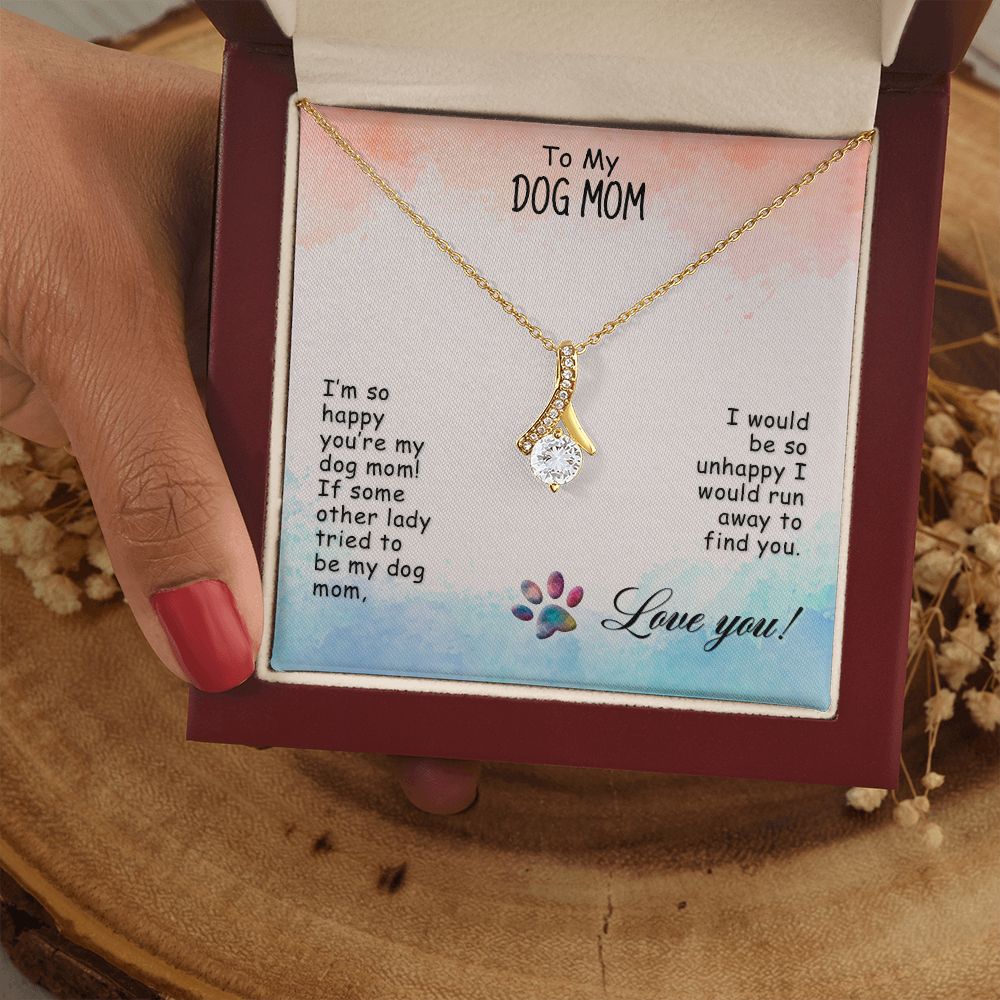 Love Knot Necklace, Dog Mom Gift For Mother's Day, Dog Mom Necklace For Women, Dog Mama Sentimental Gift, Dog Lover Gifts For Her, Unique2 Alluring Beauty Necklace