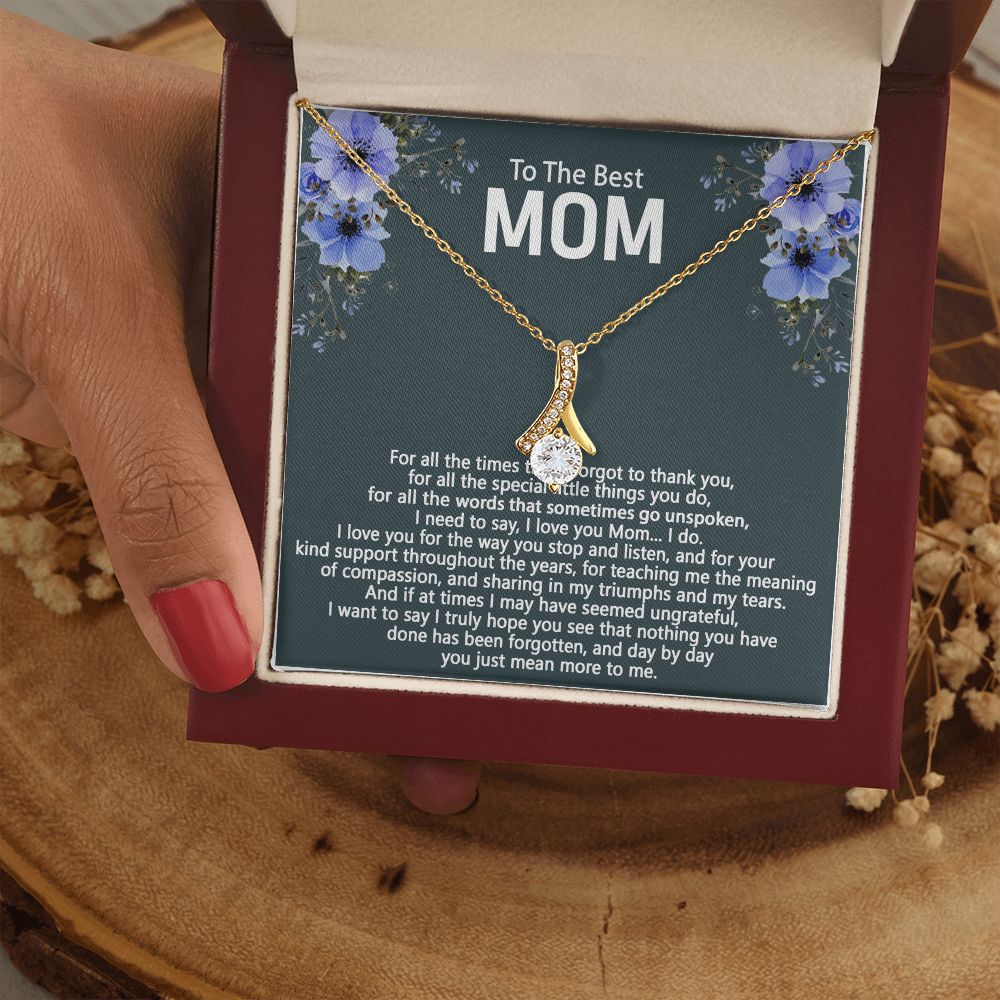 To The Best Mom Love Knot Necklace Gift For Mom On Mother's Day Alluring Beauty Necklace