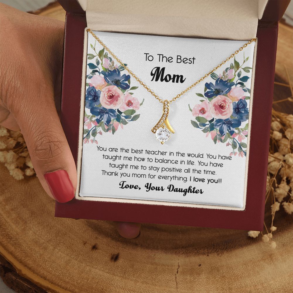 To My Mom Necklace, Gift For Mom, Mother's Day Gift from Daughter, Mom Jewelry Gift for Mothers Day, Birthday Gift for Mother, Moms Gift from Daughter Son, Necklace for Mom Mother 7 Alluring Beauty Necklace