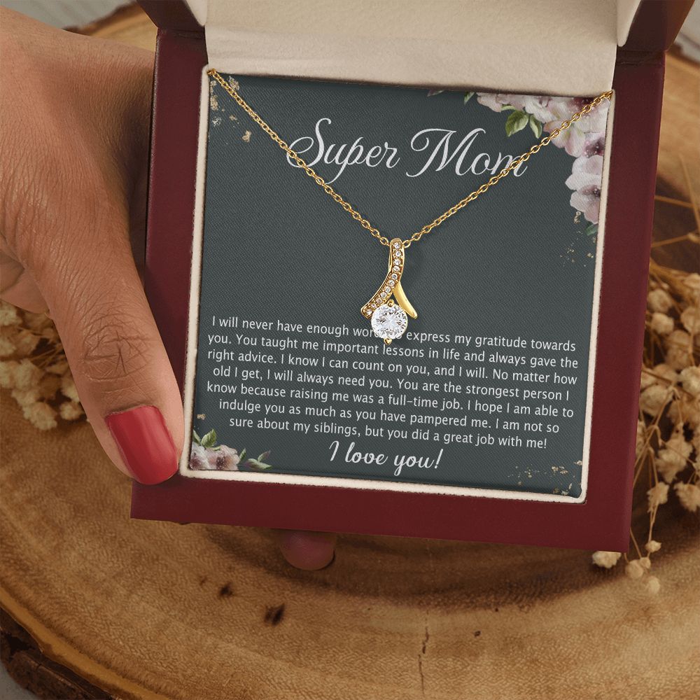 To My Mom Necklace Pendant Gift From Daughter Your Faith Lets Us Know With Message Card Gift For Mom Alluring Beauty Necklace
