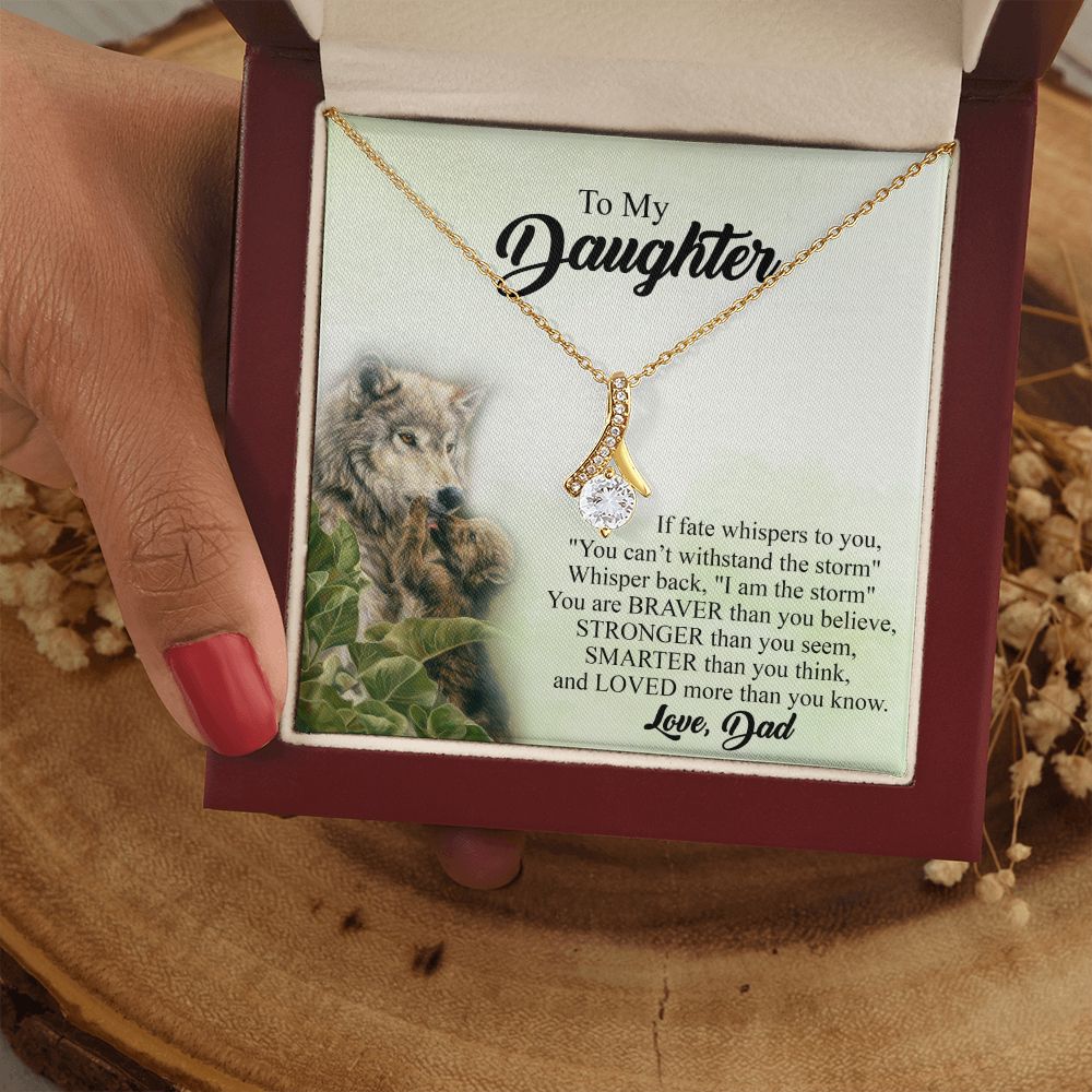Mother Daughter Gift Ideas, To My Daughter Gift Necklace from Mom, Jewelry Pendant Present for Daughter, Birthday Christmas Gift Graduation Gifts for Daughters, Mother and Daughter Necklace 27 Alluring Beauty Necklace