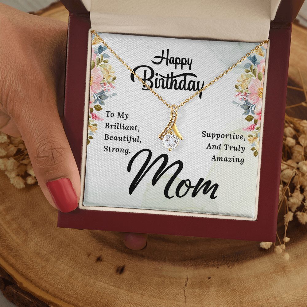 Mom Necklace Gifts for Mom from Daughter to Mom Gifts for Mothers Day from Daughter, To My Mom Necklace from Daughter to Mom Birthday Gifts Necklace with Message Card and Gift Box2229 Alluring Beauty Necklace