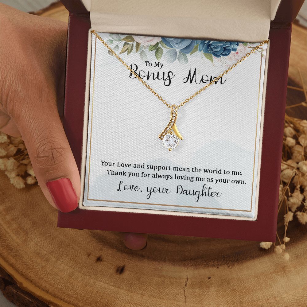 Mother Daughter Necklace as Daughter Gift from Mom, Mom Necklace as Christmas Gift for Mom from Son, Birthday Gift for Mother in Law Necklace, Bonus Mom Gifts for Step Mom Necklace6 Alluring Beauty Necklace