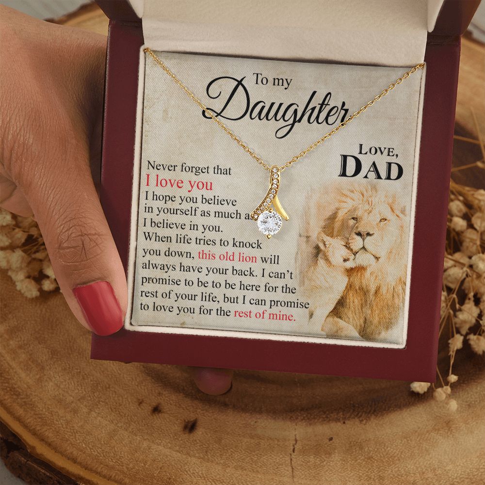 Mother Daughter Gift Ideas, To My Daughter Gift Necklace from Mom, Jewelry Pendant Present for Daughter, Birthday Christmas Gift Graduation Gifts for Daughters, Mother and Daughter Necklace 23 Alluring Beauty Necklace