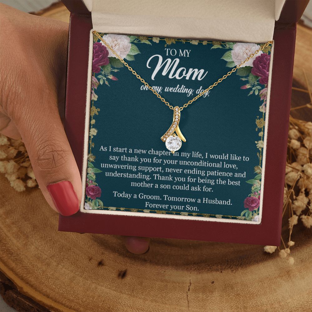 To My Mom Necklace, Gift For Mom, Mother's Day Gift from Daughter, Mom Jewelry Gift for Mothers Day, Birthday Gift for Mother, Moms Gift from Daughter Son, Necklace for Mom Mother 3 Alluring Beauty Necklace