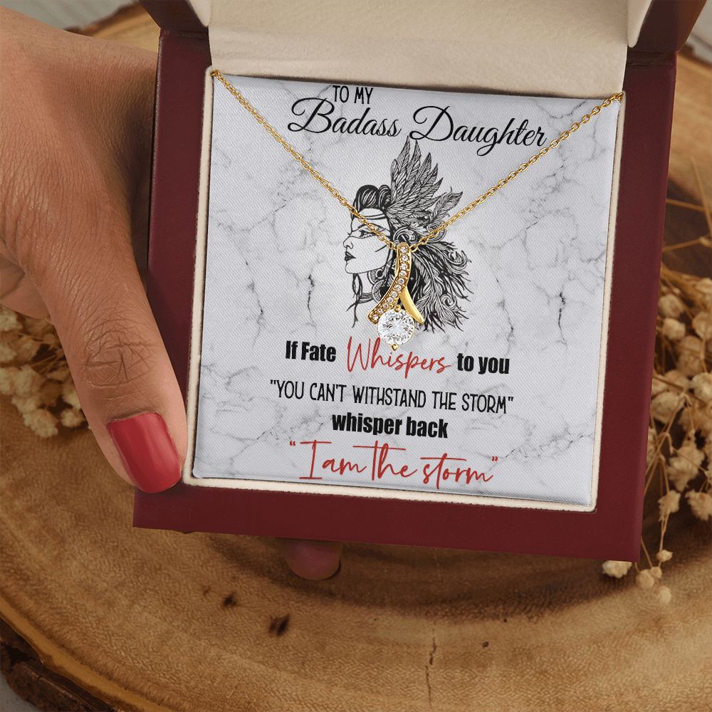 Bonus Daughter Gifts From Stepdad, Step Daughter Gifts From Stepmom, Stepdaughter Gifts From Stepdad, Father Stepdaughter Necklace, To My Bonus Daughter Necklaces, Christmas Gifts For Bonus10 Alluring Beauty Necklace