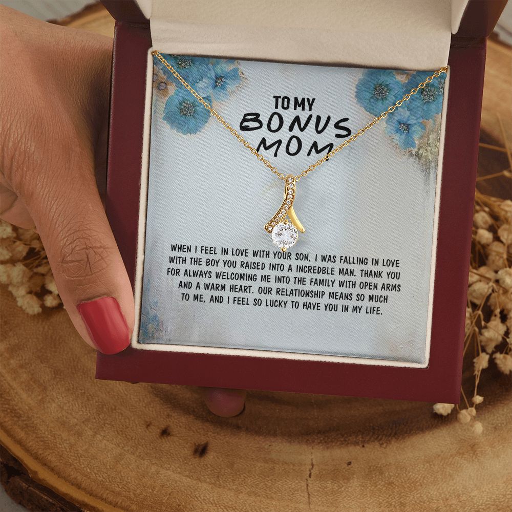 Mother Daughter Necklace as Daughter Gift from Mom, Mom Necklace as Christmas Gift for Mom from Son, Birthday Gift for Mother in Law Necklace, Bonus Mom Gifts for Step Mom Necklace4 Alluring Beauty Necklace