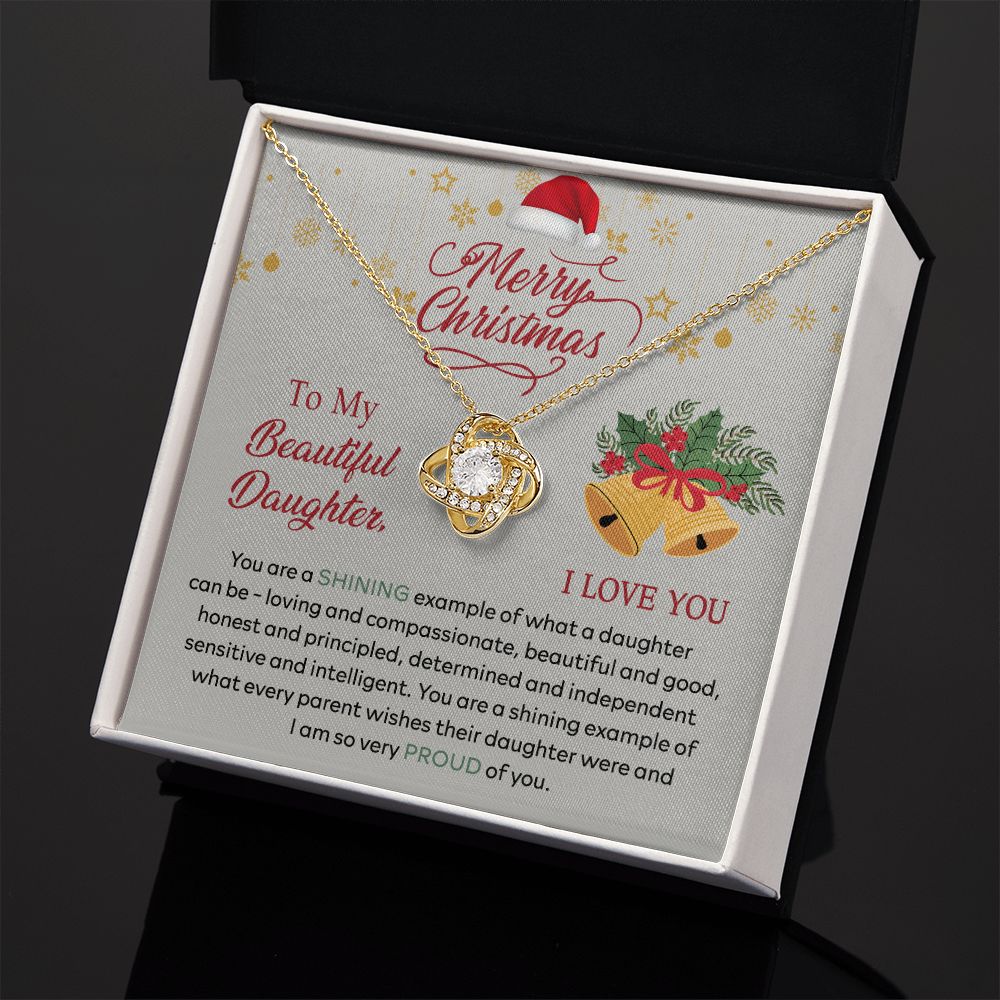 To My Daughter Necklace Love Knot Necklace Gift Set For Daughter Christmas Gift For Daughter