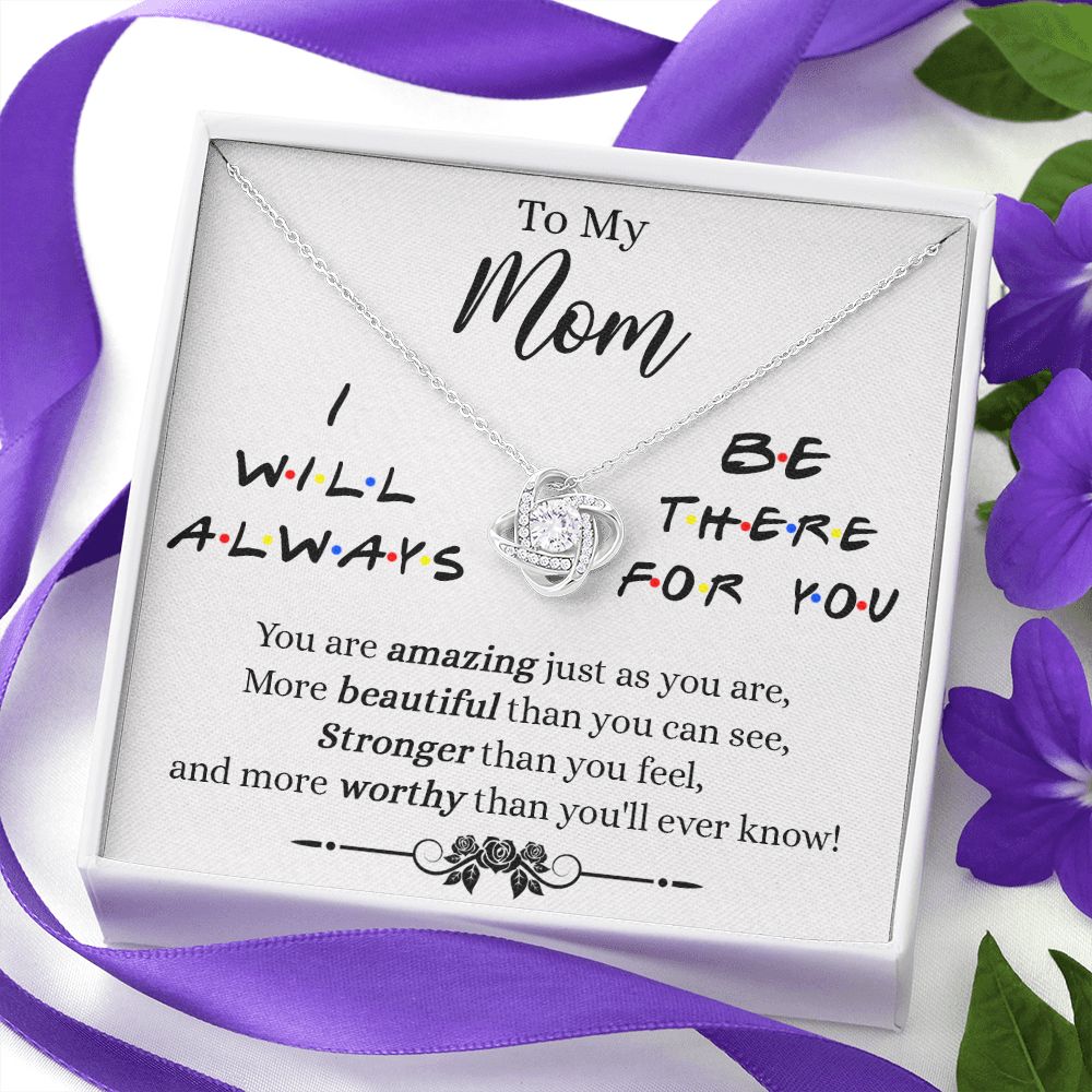 Mom Necklace Mothers Day Gift From Daughter Mother Daughter Jewelry To My Mom Necklace Love Knot Necklace Gift for Mom