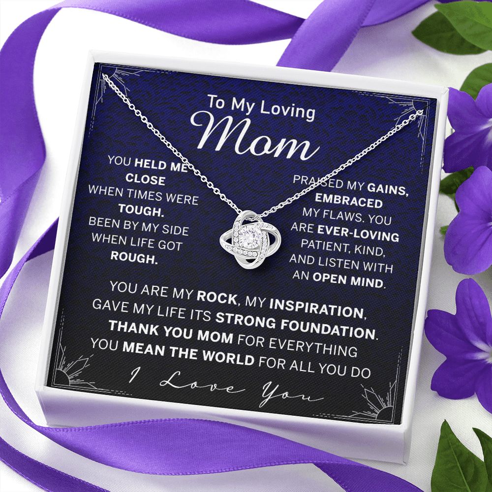 To My Mom Necklace, Gift For Mom, Mother's Day Gift from Daughter, Mom Jewelry Gift for Mothers Day, Birthday Gift for Mother, Moms Gift from Daughter Son, Love Knot Necklace for Mom Mother