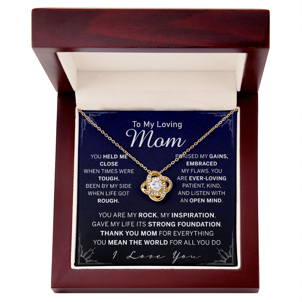 To My Mom Necklace, Gift For Mom, Mother's Day Gift from Daughter, Mom Jewelry Gift for Mothers Day, Birthday Gift for Mother, Moms Gift from Daughter Son, Love Knot Necklace for Mom Mother
