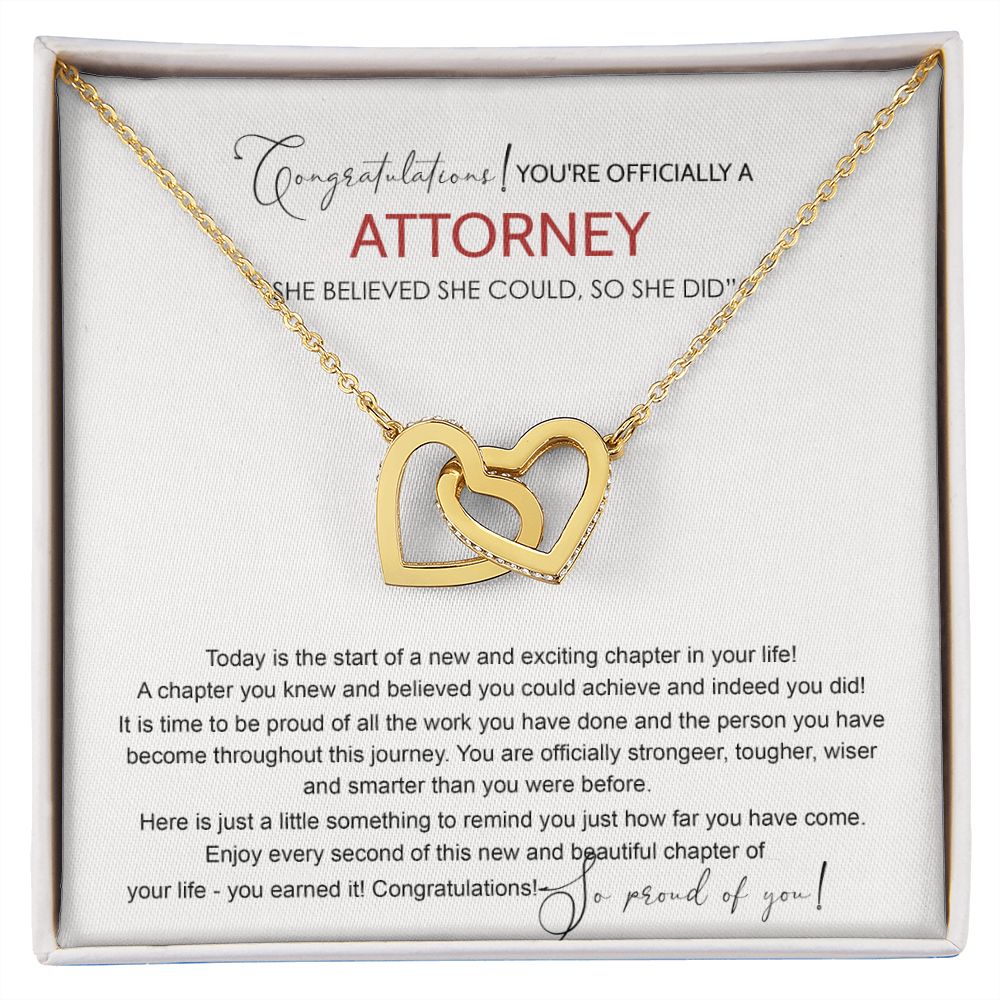 Law School Graduation Gift Necklace, Doctoral Degree, JD Graduation Gift, Law Student Gift, New Attorney Necklace Graduation Congrats Graduation Pendants Gift For Daughter Granddaughter, Niece Interlocking Hearts Necklace