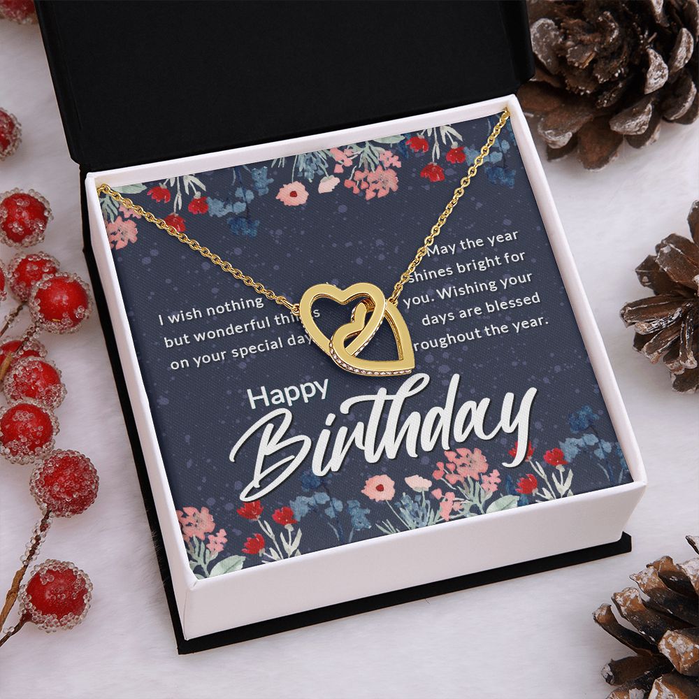 Mom Necklace Gifts for Mom from Daughter to Mom Gifts for Mothers Day from Daughter, To My Mom Necklace from Daughter to Mom Birthday Gifts Necklace with Message Card and Gift Box2230 Interlocking Hearts Necklace