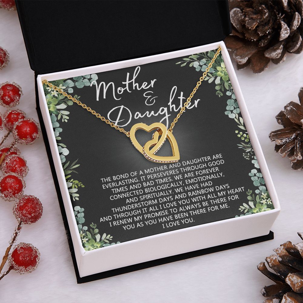 Mother Daughter Necklace Mothers day Necklace Mother Daughter Gift Mother Daughter Jewelry Gift For Daughter From Mom Daughter Mother Birthday Gift Interlocking Hearts Necklace