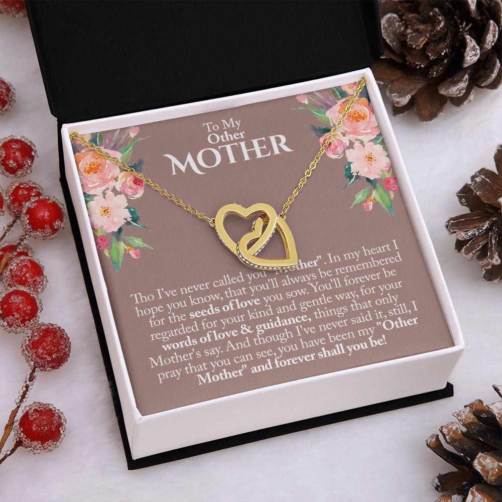 Second Mom Gift Like, Mother In Law Present Mother In Law Birthday Gift Interlocking Hearts Necklace