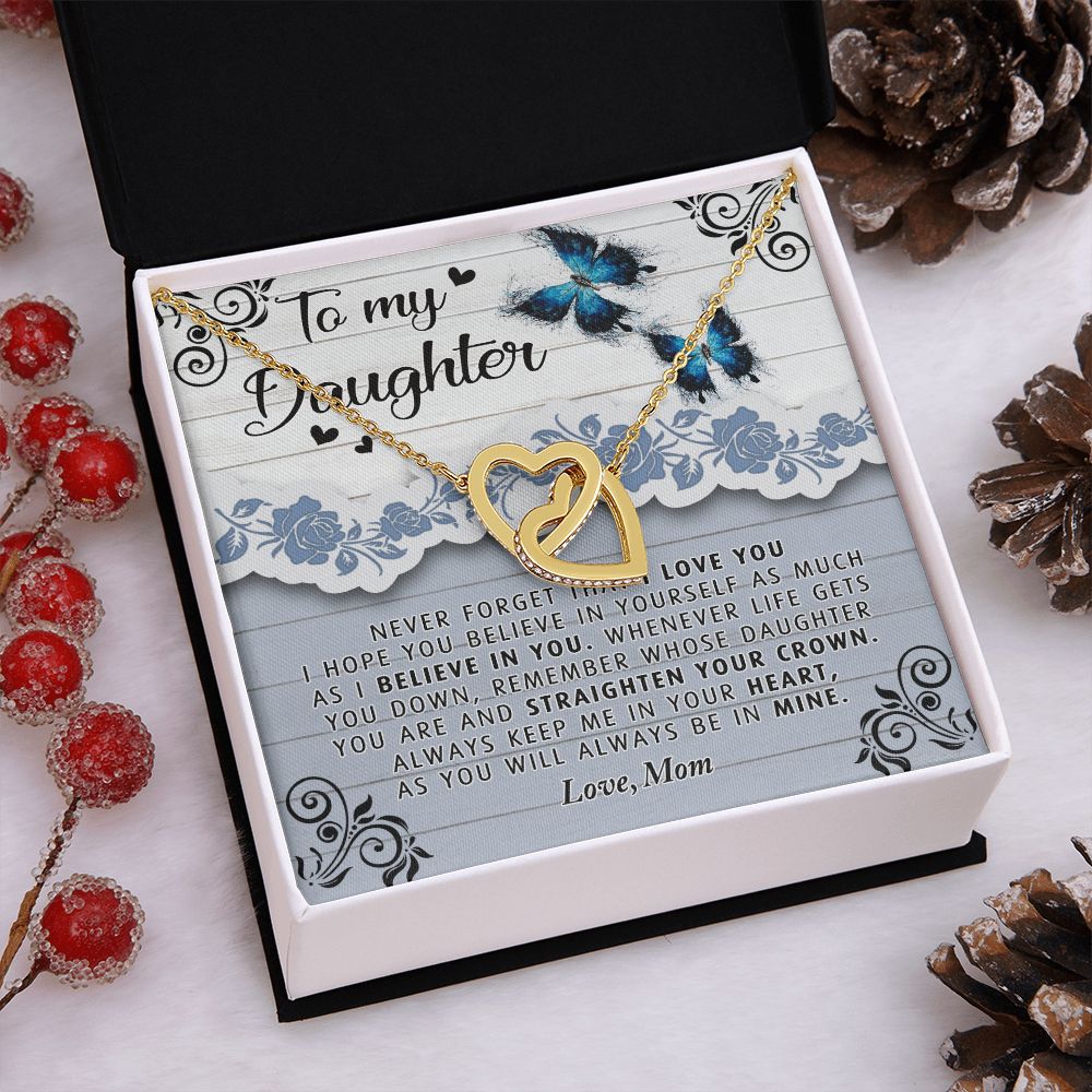 To My Daughter Necklace Gift from Mom, Mother and Daughter Jewelry Necklace for Girls, Mother Daughter Gift Ideas, Jewelry Pendant Necklace