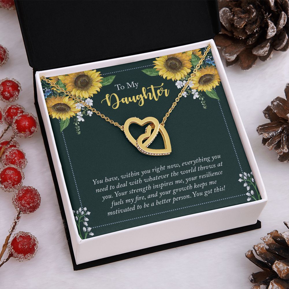 To My Daughter Necklace Gift from Mom, Mother and Daughter Jewelry Necklace for Girls, Mother Daughter Gift Ideas, Jewelry Pendant Necklace