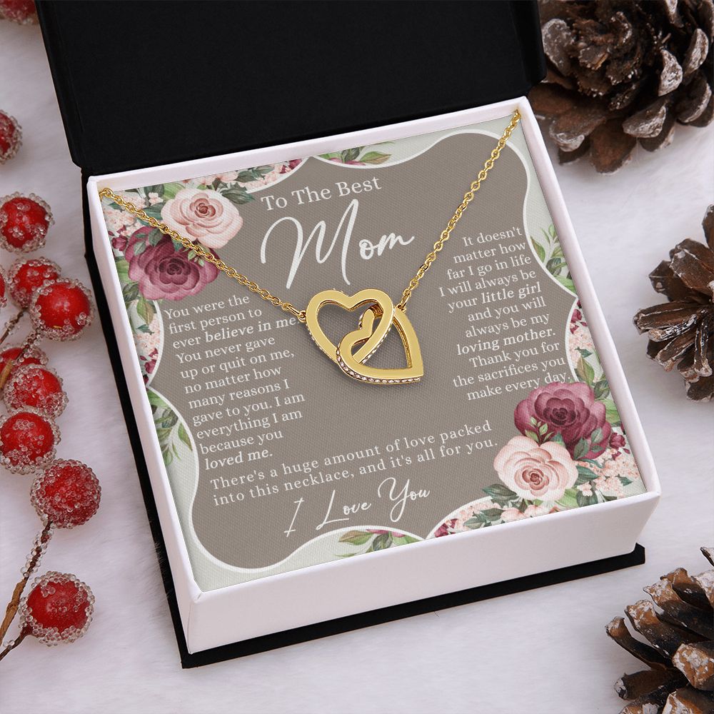 Sentimental Gifts For Mom, Necklace for Mother Thank You Gift for Mom, Mothers Day Gift for Mom Mother, Mom Gift Idea, To My Mom Necklace Mothers Day Gift From Daughter Son Interlocking Hearts Necklace