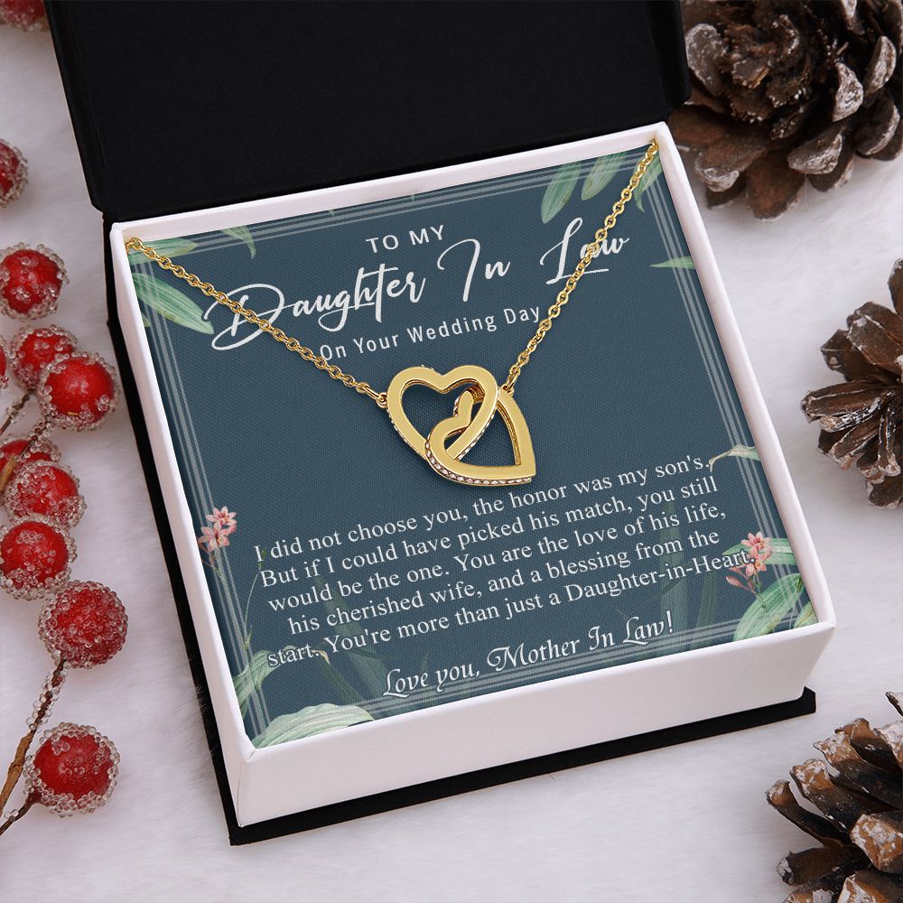 Daughter In Law Gifts Ideas, Daughter In Law Necklace, Gifts For Future Daughter In Law, Daughter In Law Birthday Gifts, Daughter-in-law Gifts From Mother In Law, Birthday Gifts For Daughter6 Interlocking Hearts Necklace
