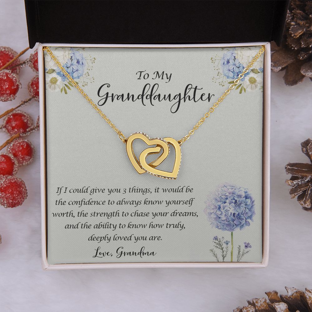 Gifts For Graduate Congrats Senior Gifts from Grandma to Granddaughter Necklace Interlocking Hearts Necklace