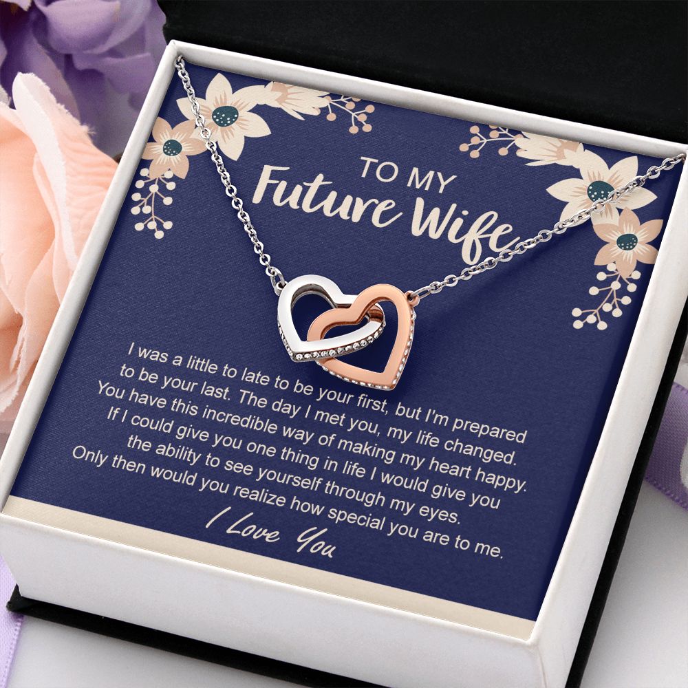 To My Future Wife Necklace from Boyfriend, Personalized Necklace for Women, Luxury Necklace for Girlfriend, Wedding Anniversary Present For Her, Girlfriend Gift Jewelry Christmas Birthday Gift