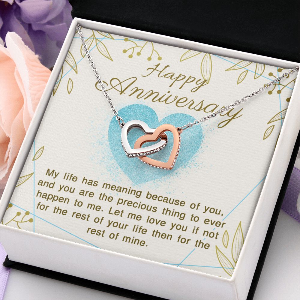 Birthday Gifts For Wife, Necklace Gifts For Wife From Husband, To My Wife Jewelry For Women , To My Wife Necklace from Husband Wedding Anniversary Present For Wife, Beautiful Wife Jewelry Christmas16 Interlocking Hearts Necklace