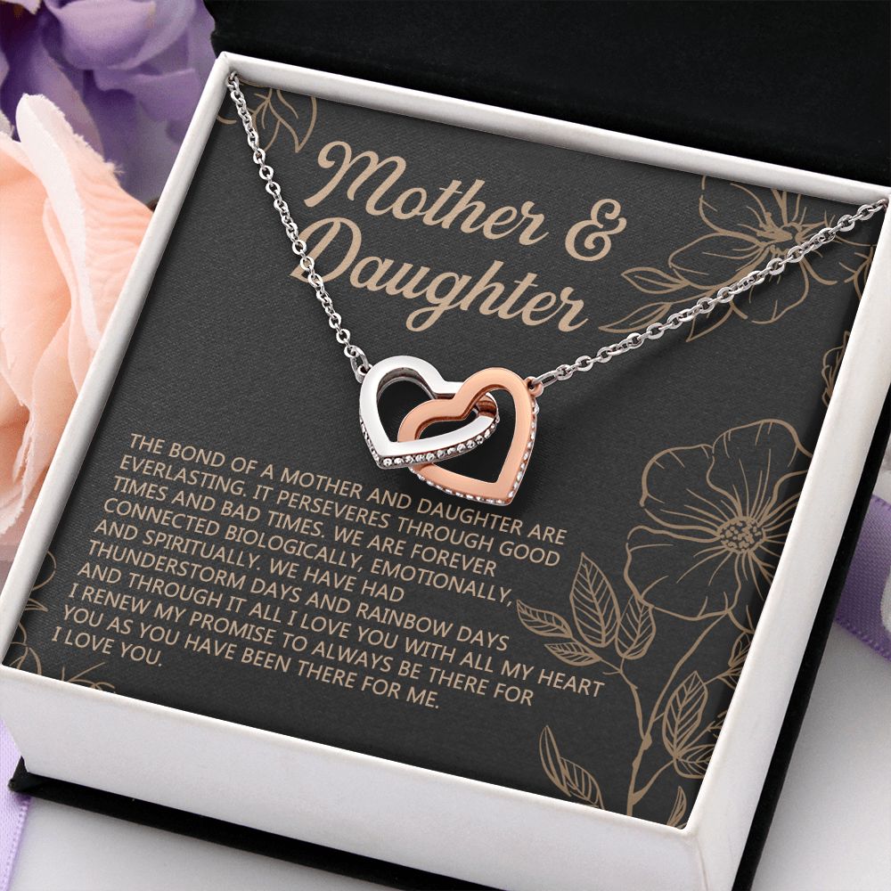 Mother Daughter Necklace Mothers day Necklace Mother Daughter Gift Mother Daughter Jewelry Gift For Daughter From Mom Daughter Mother Interlocking Hearts Necklace