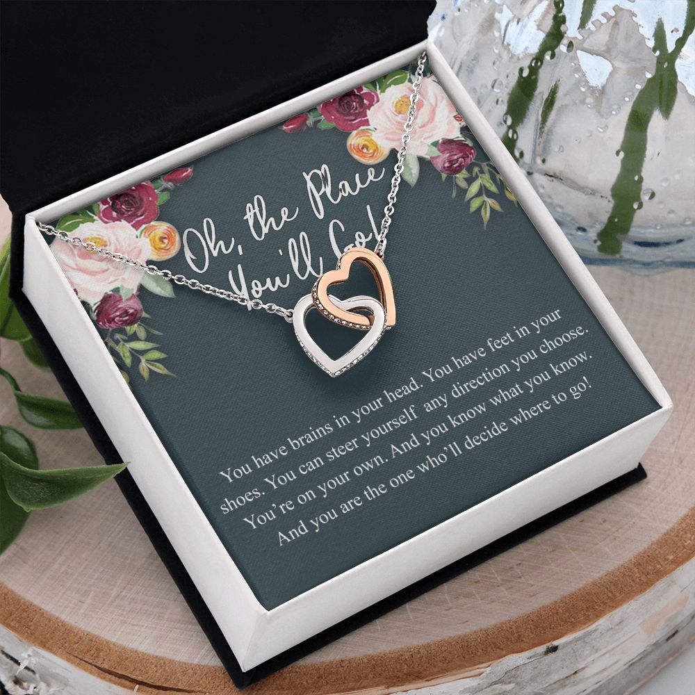 Best gift for her on graduation, Graduation Gifts Jewelry Congrats Graduation Pendants Gift For Daughter, Granddaughter, Niece, Sister Graduation Gift For Daughter Interlocking Hearts Necklace