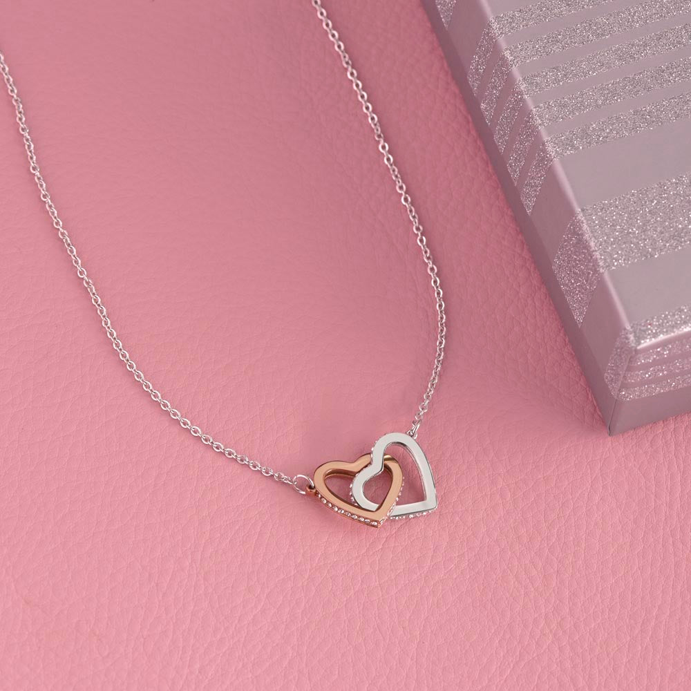 To My Soulmate Necklace for Women Birthday Christmas Jewelry Gifts For My Wife with Message Card Box Personalized Gift Present Pendant for Future Wife Soulmate Girlfriend Love 3 Interlocking Hearts Necklace