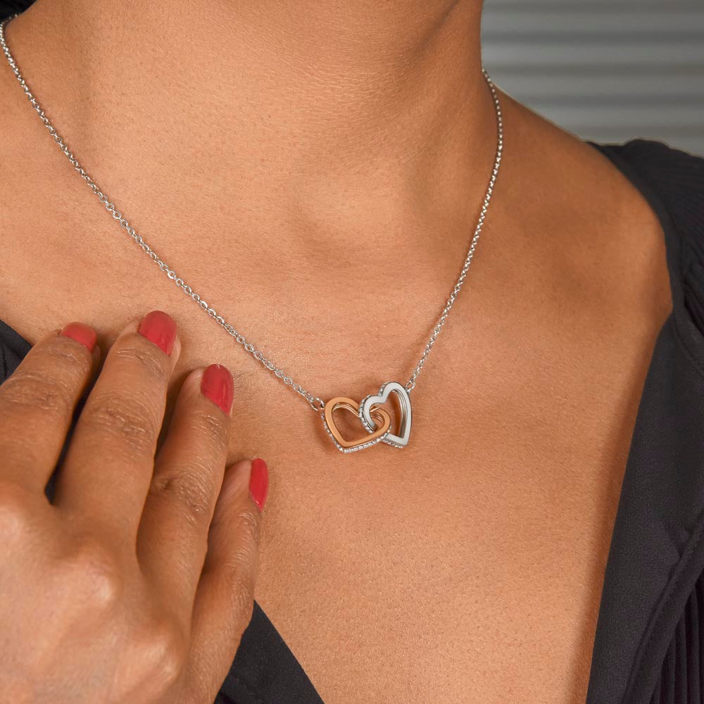 To My Girlfriends Mom Gift Mother's Day Gift for Girlfriend's Mom Necklace Gift Interlocking Hearts Necklace