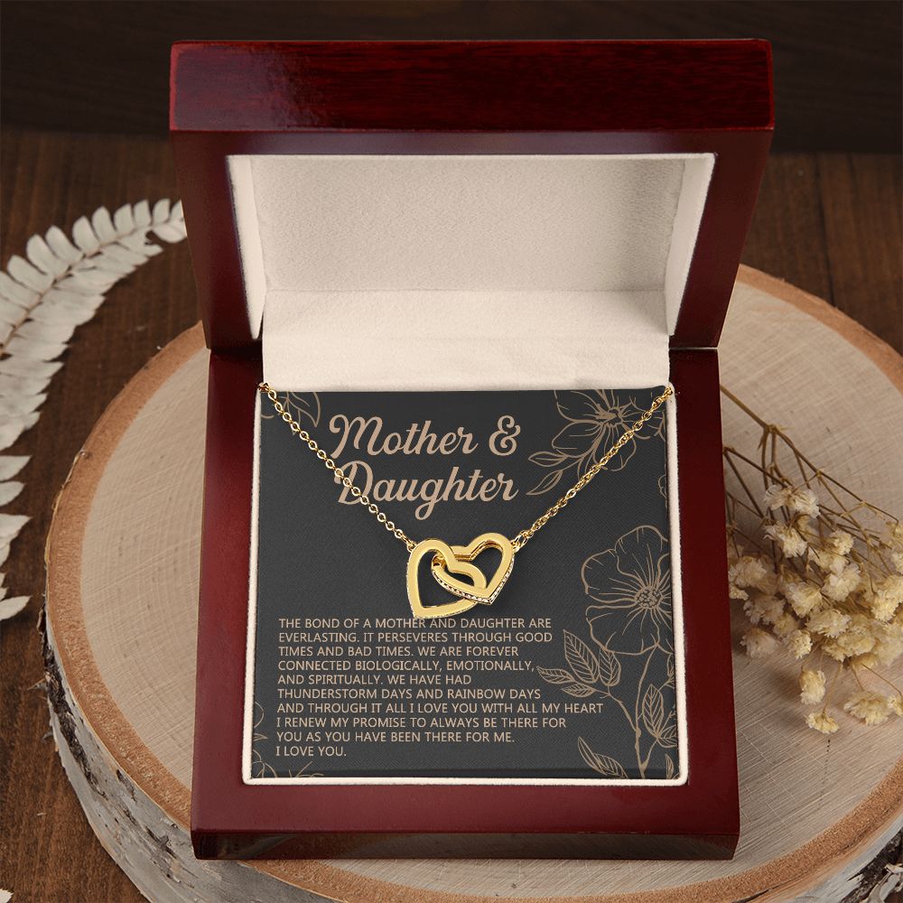 Mother Daughter Necklace Mothers day Necklace Mother Daughter Gift Mother Daughter Jewelry Gift For Daughter From Mom Daughter Mother Interlocking Hearts Necklace