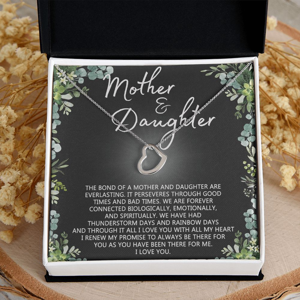 Mother Daughter Necklace Mothers day Necklace Mother Daughter Gift Mother Daughter Jewelry Gift For Daughter From Mom Daughter Mother Birthday Gift 925 Heart Necklace