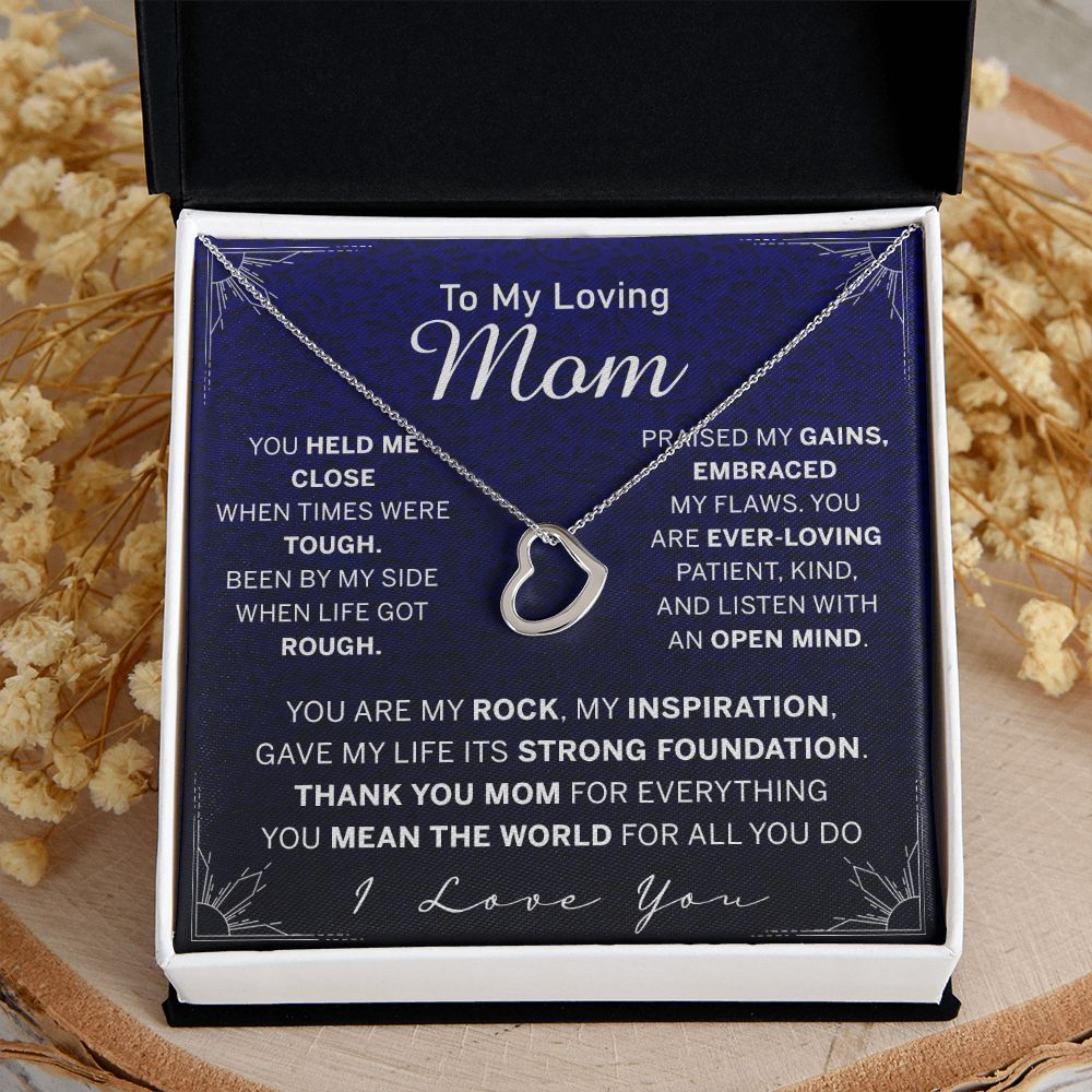 To My Mom Necklace, Gift For Mom, Mother's Day Gift from Daughter, Mom Jewelry Gift for Mothers Day, Birthday Gift for Mother, Moms Gift from Daughter Son, Necklace for Mom Mother 925 Heart Necklace