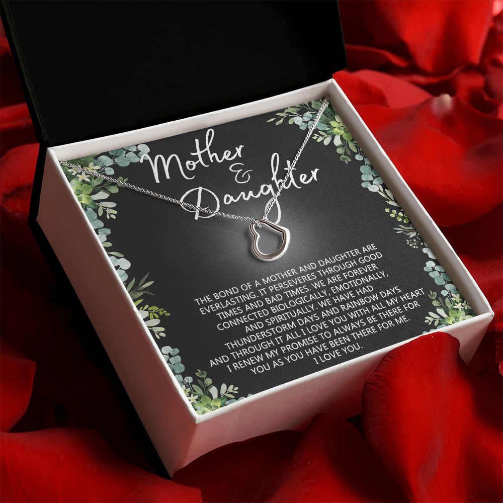 Mother Daughter Necklace Mothers day Necklace Mother Daughter Gift Mother Daughter Jewelry Gift For Daughter From Mom Daughter Mother Birthday Gift 925 Heart Necklace