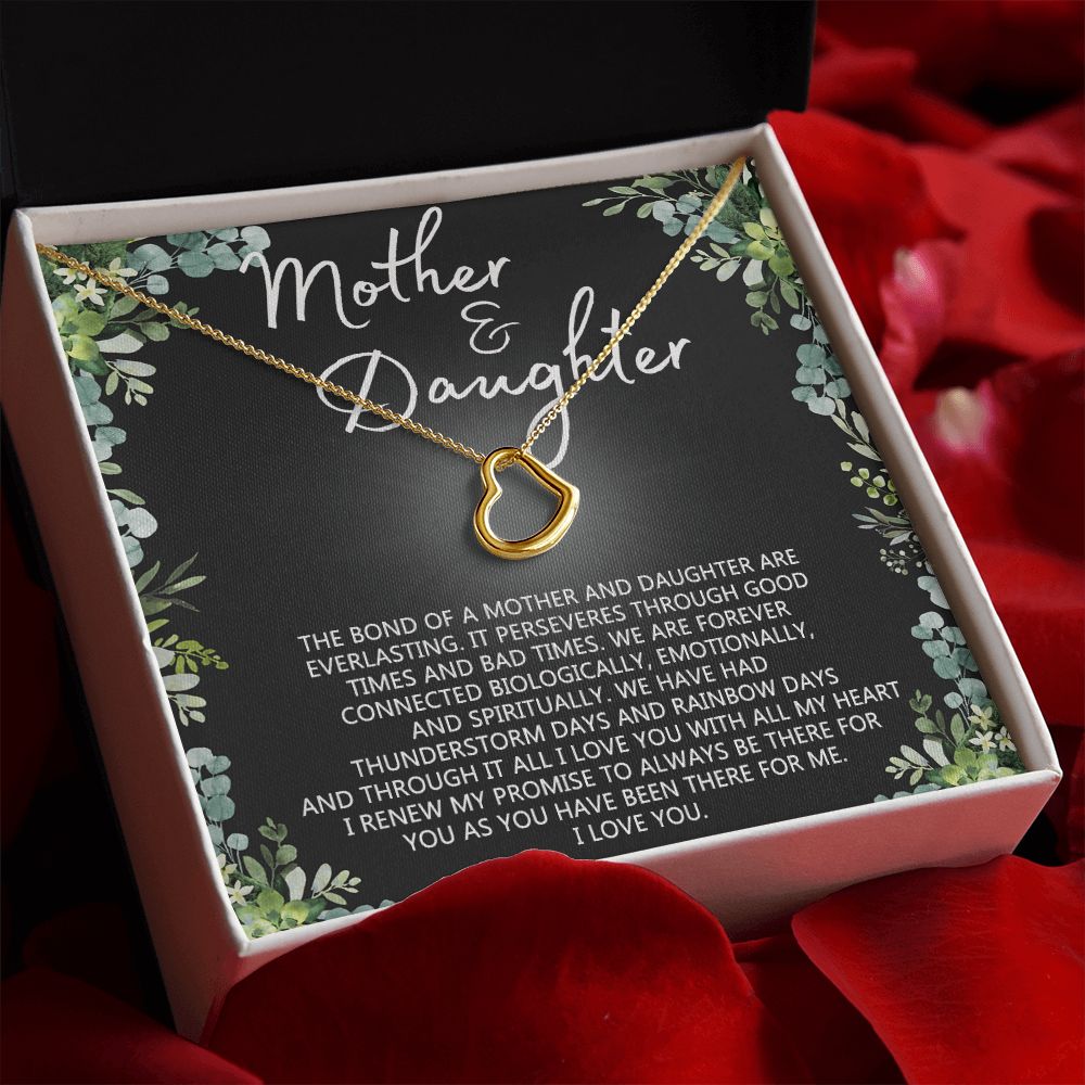 Mother Daughter Necklace Mothers day Necklace Mother Daughter Gift Mother Daughter Jewelry Gift For Daughter From Mom Daughter Mother Birthday Gift 925 Heart Necklace