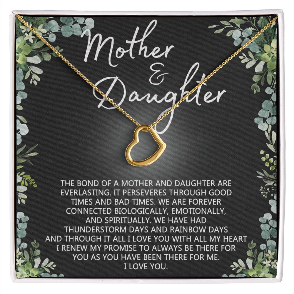 Mother Daughter Necklace Mothers day Necklace Mother Daughter Gift Mother Daughter Jewelry Gift For Daughter From Mom Daughter Mother Birthday Gift 925 Heart Necklace