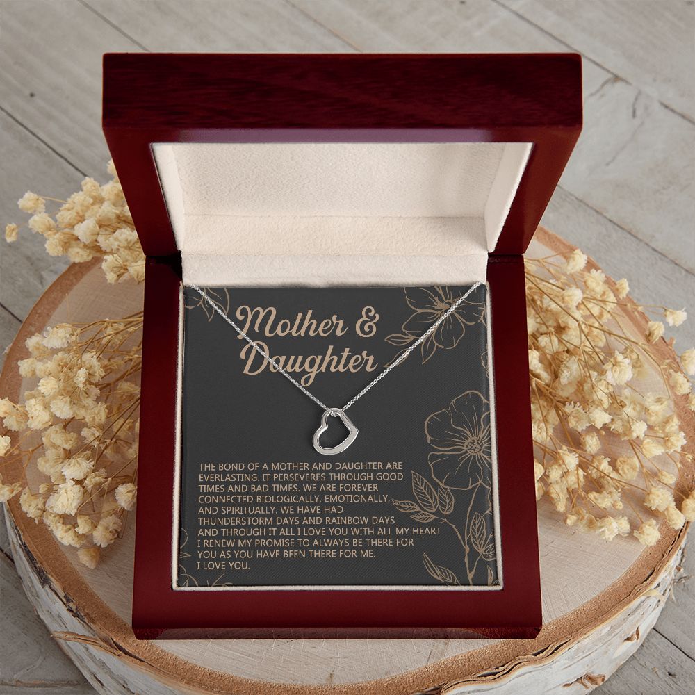 Mother Daughter Necklace Mothers day Necklace Mother Daughter Gift Mother Daughter Jewelry Gift For Daughter From Mom Daughter Mother 925 Heart Necklace