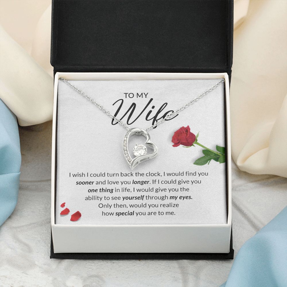 Birthday Gifts For Wife, Necklace Gifts For Wife From Husband, To My Wife Jewelry For Women , To My Wife Necklace from Husband Wedding Anniversary Present For Wife, Beautiful Wife Jewelry Christmas22 Forever Love Necklace