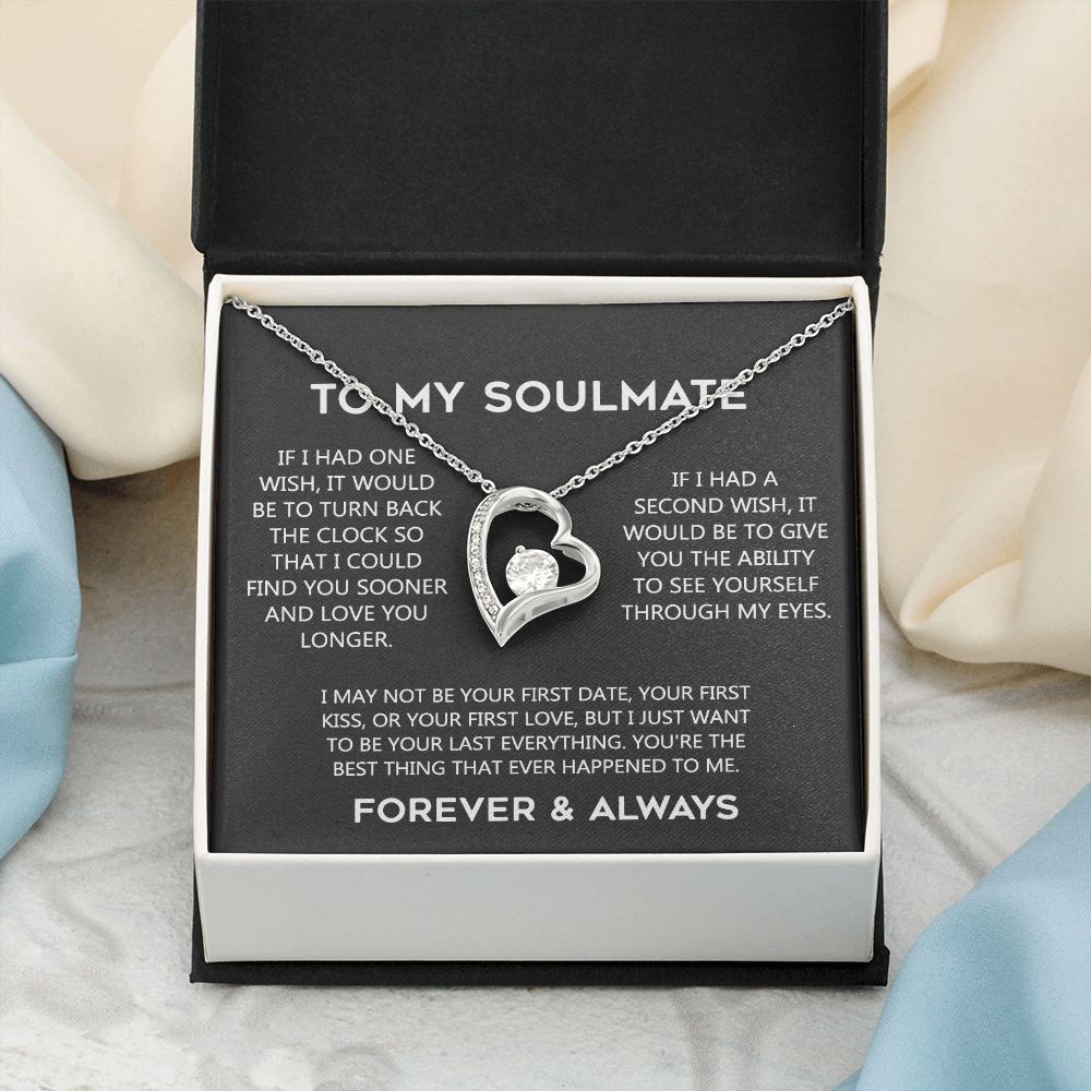 To My Soulmate Eternal Hope Necklace Wife Soulmate Valentines Day Gift for Her 175144059615 Forever Love Necklace