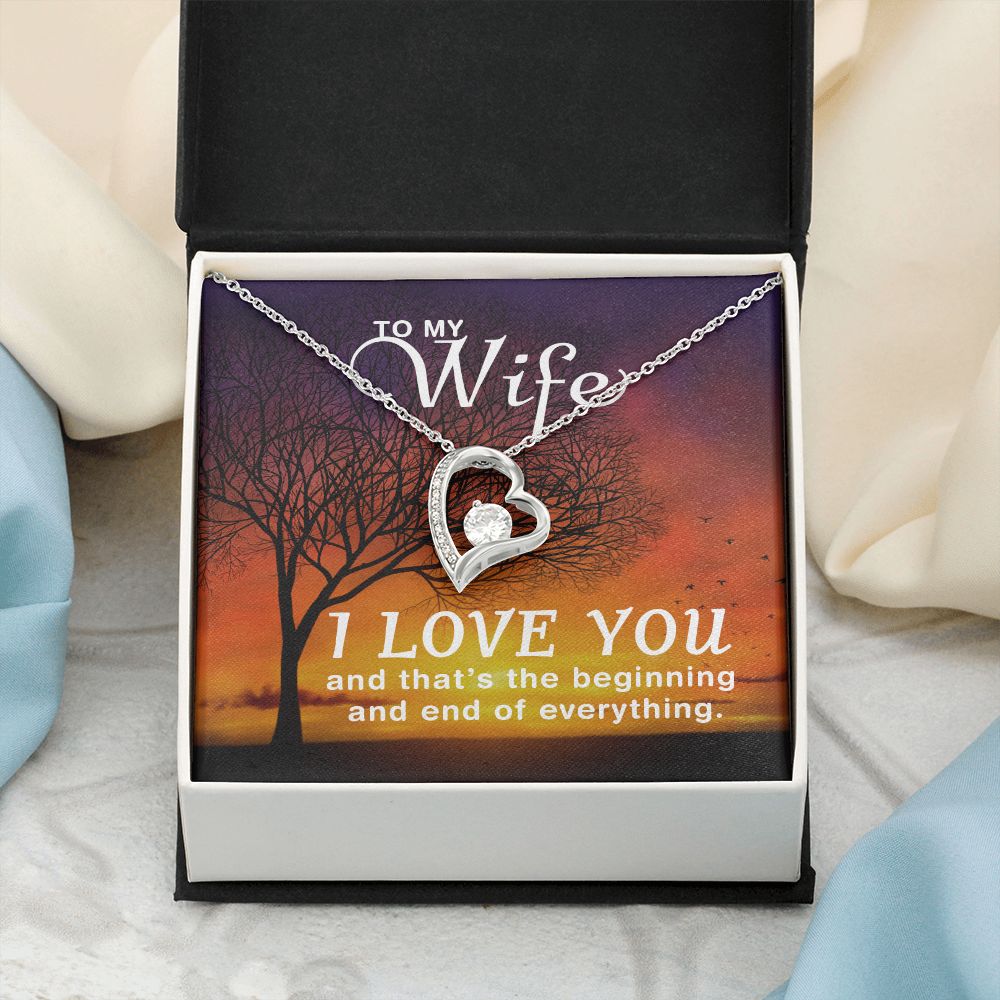 Birthday Gifts For Wife, Necklace Gifts For Wife From Husband, To My Wife Jewelry For Women , To My Wife Necklace from Husband Wedding Anniversary Present For Wife, Beautiful Wife Jewelry Christmas14 Forever Love Necklace