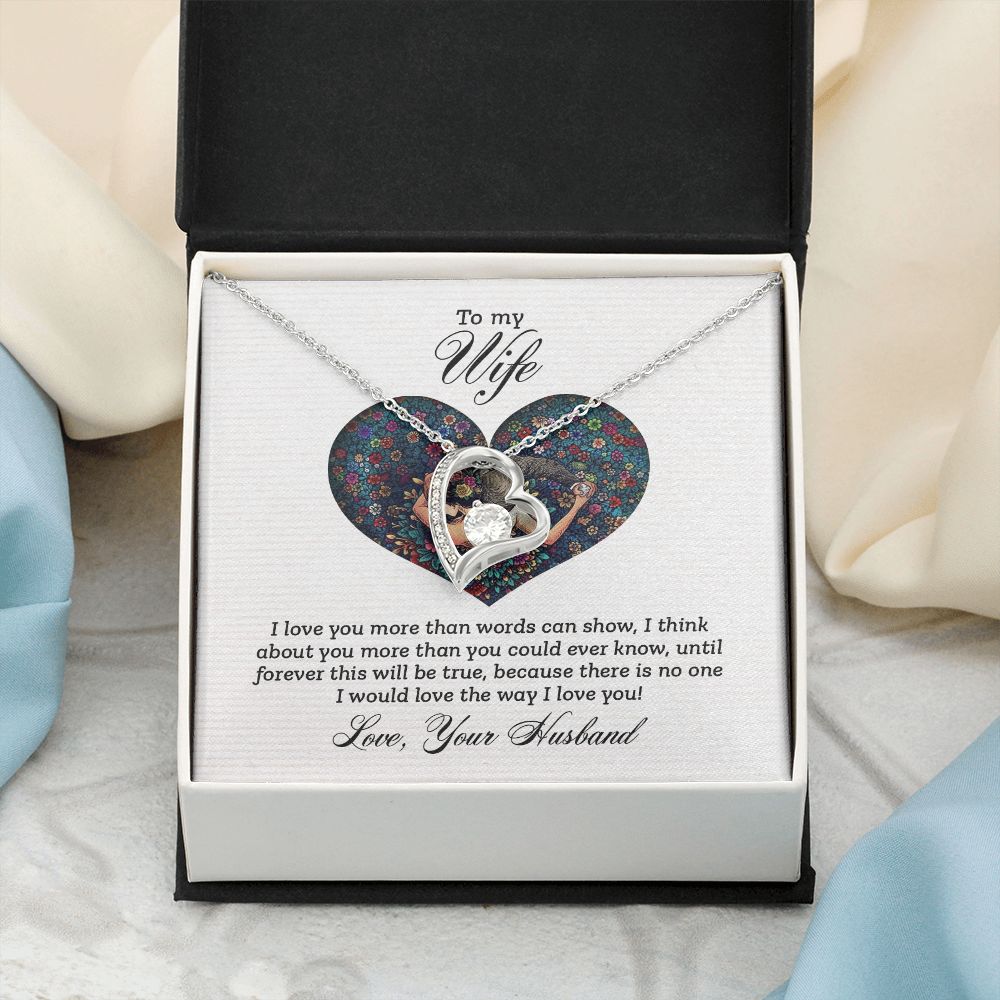 Birthday Gifts For Wife, Necklace Gifts For Wife From Husband, To My Wife Jewelry For Women , To My Wife Necklace from Husband Wedding Anniversary Present For Wife, Beautiful Wife Jewelry Christmas23 Forever Love Necklace