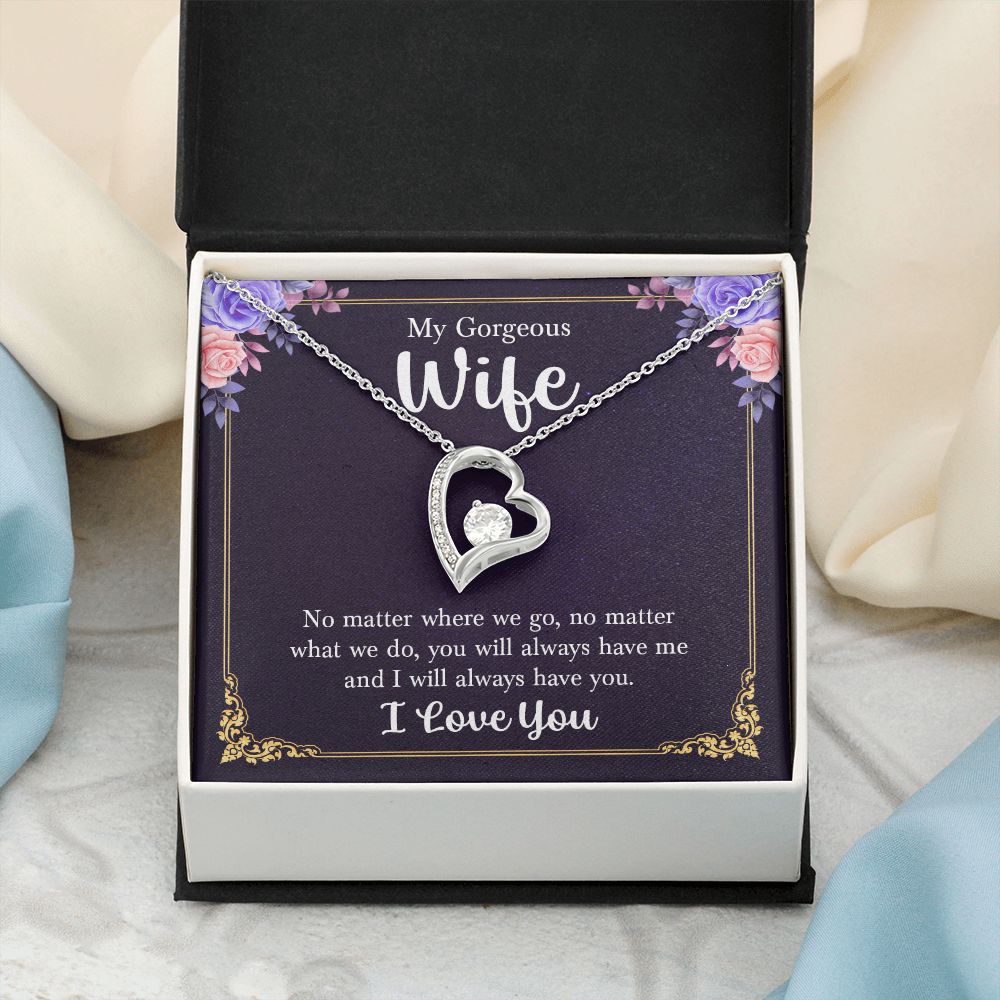 Birthday Gifts For Wife, Necklace Gifts For Wife From Husband, To My Wife Jewelry For Women , To My Wife Necklace from Husband Wedding Anniversary Present For Wife, Beautiful Wife Jewelry Christmas15 Forever Love Necklace
